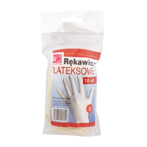 Latex Gloves  S,M,L 10 items